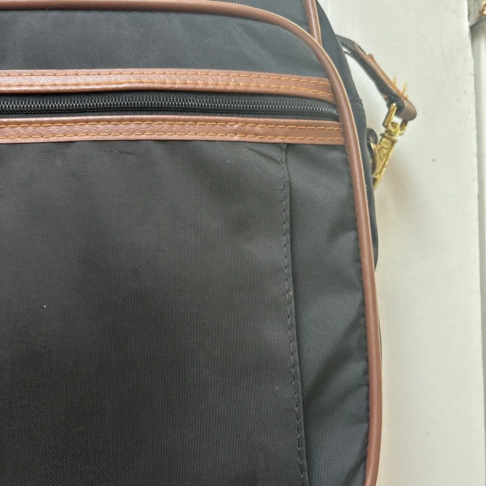 Vintage LARK Luggage Bag Small Suitcase /Briefcase 90s Black Nylon. 14 X‎ 18